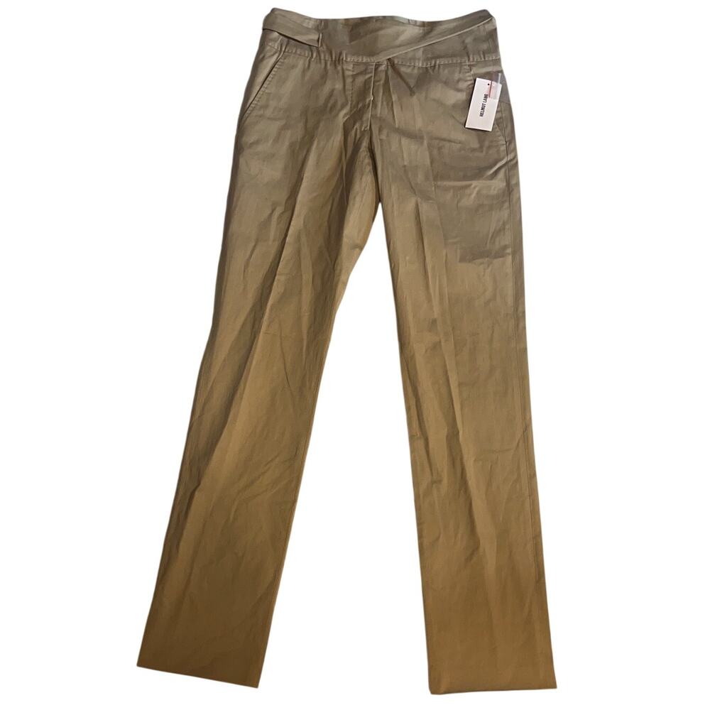 Vintage HELMUT LANG Pants Hemp/Khaki IT 44 Waist / Belt Detail Archive Fashion